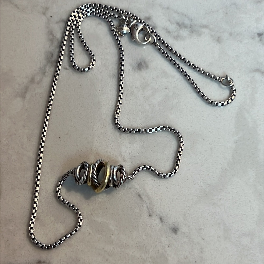 David Yurman gold & silver necklace